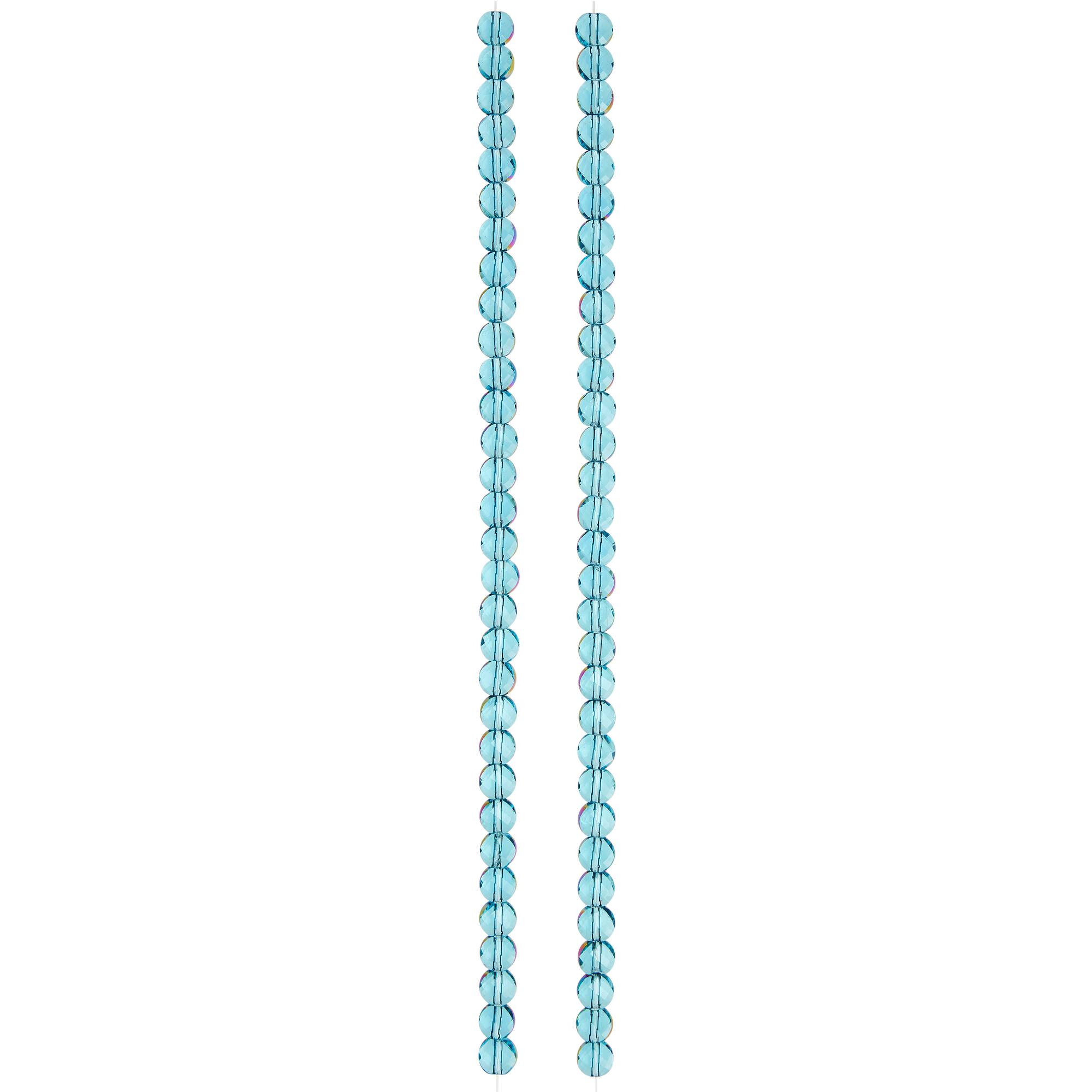 Shiny Aqua Clear Glass Beads by Bead Landing®, 6mm